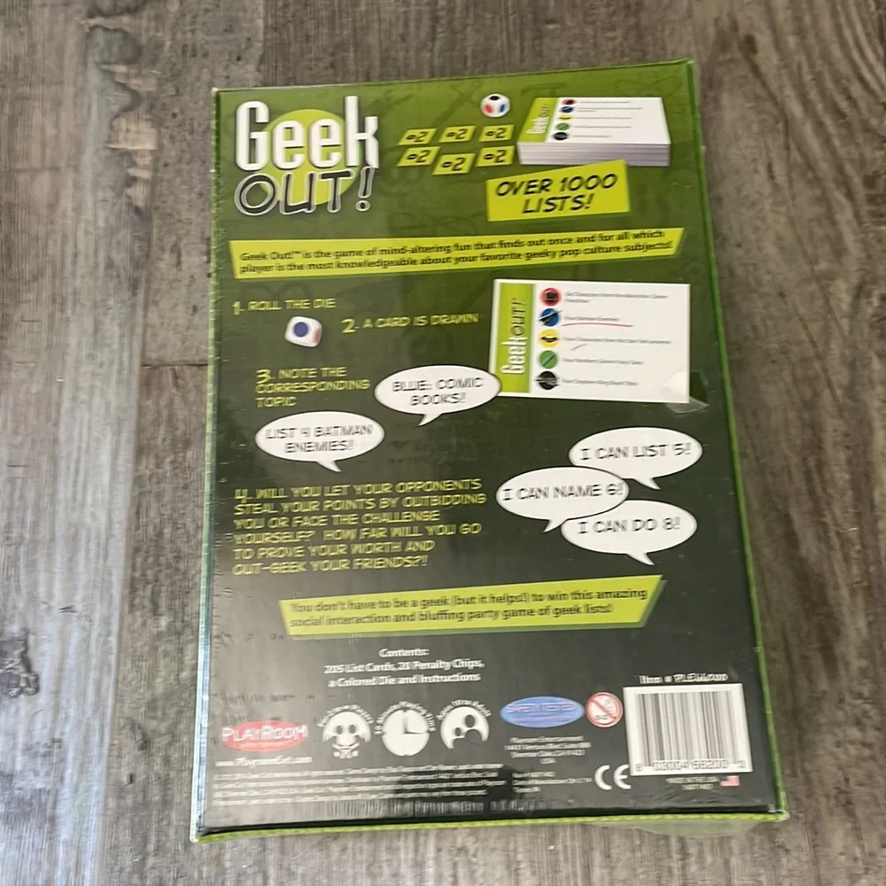 Geek Out! NIB party board game